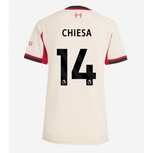 Stroje piłkarskie Liverpool Federico Chiesa #14 Koszulka Wyjazdowej dla damskie 2025-26 Krótki Rękaw